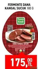 TARIM KREDİ FERMENTE DANA KANGAL SUCUK 180 G fiyat ve kampanya bilgisi